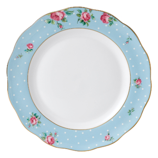 ASSIETTE PLATE 27 CM POLKA BLUE