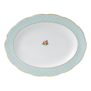 PLAT OVALE POLKA ROSE